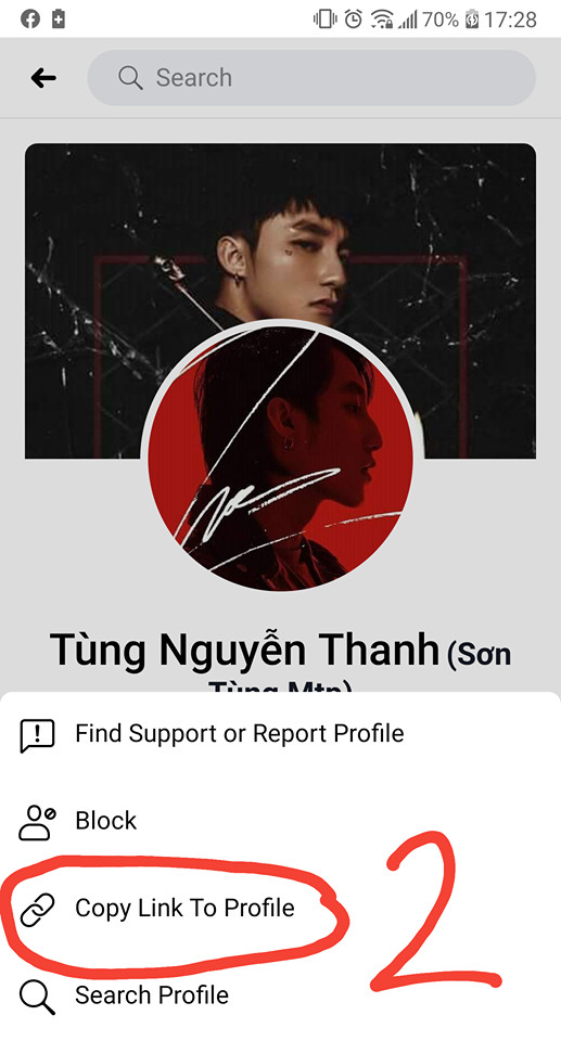 cach lay link facebook